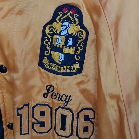 Vintage Alpha Old Gold Bomber Jacket Chicago knitting mills - Picture 3 of 11